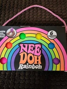 Nee Doh Rainboh Squishy Stress Balls. Set of 6